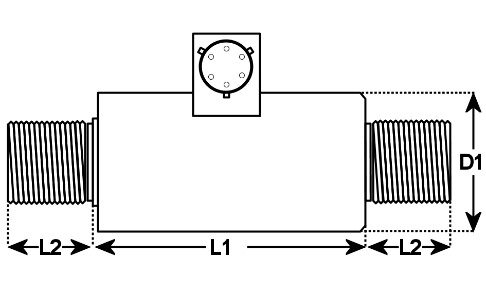 dimensional drawing of Model  RM Tension Load Cell 